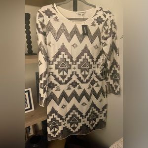 New With Tags Express Aztec Sequence MIDI dress.